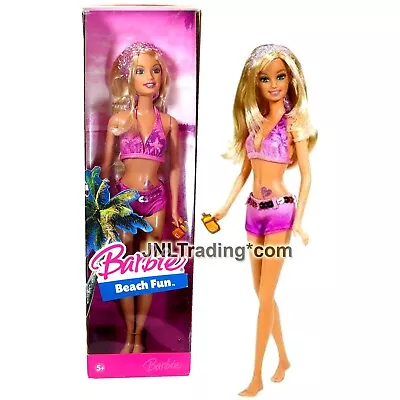 Year 2006 Beach Fun 12  Doll - Caucasian Model BARBIE J0709 Pink Bikini Swimsuit • $39.99