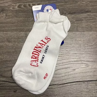 Vintage St. Louis Cardinals Ankle Socks Mens 8-13 Made In USA New • $8.97