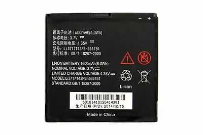 ORIGINAL OEM ZTE Warp N860 N910 Battery Li3717T43P3h565751 1600mAh • $11.38