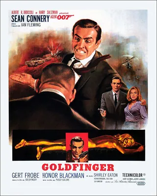 1964 Goldfinger James Bond 007 SEAN CONNERY 8x10 Photo Promotional Print Poster • $5.99