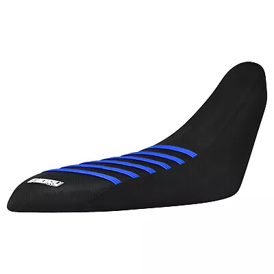 Yamaha Raptor 700 700 R Gripper Seat Cover 2006-2021  BLACK - TM BLUE Ribs #193 • $68.99