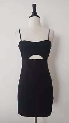Urban Outfitters Dress New Size Small Black Bodycon Cut Out Zip Date Classy • $35