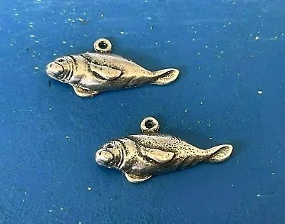 Manatee 2 Charm / Pendant Sea Life Jewelry • $2.99