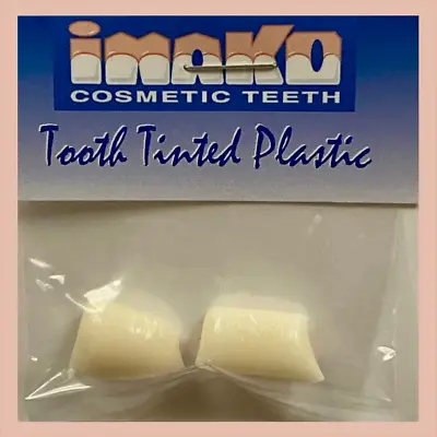 Imako Cosmetic Teeth Extras - Tooth Tinted Plastic - Temporary Tooth - Natural C • $15.36