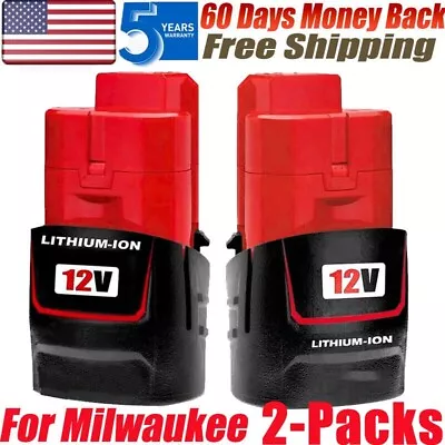 2Pack 3.0Ah For MILWAUKEE 48-11-2401 12V Lithium Ion Battery 48-11-2420 • $17.99