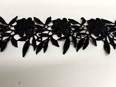 New Black Venice Lace  2  Sizes See Pictures Lot N0 261 • $17.99