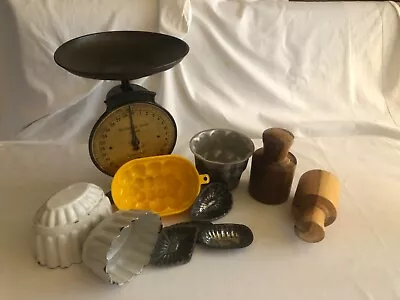 Kitchenalia! Scales And Jelly Moulds Dollies And Darioles . • £55