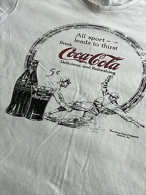 Vintage Coca Cola Music T Shirt Single Stitched 90s • $15