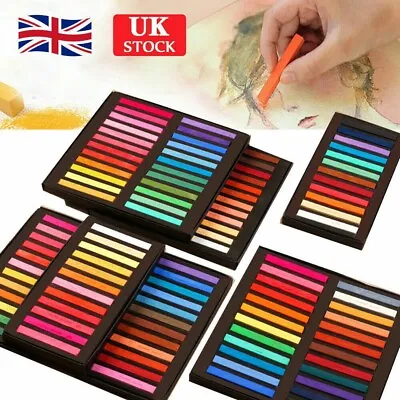 Artist's Soft Dry  Pastels Box Set - 24 Colours  Drawing Art Chalk Square UK • £6.99