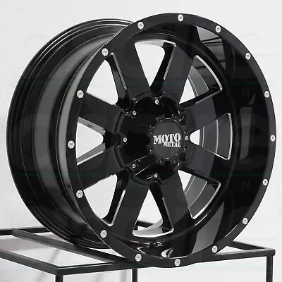 One 20x10 Moto Metal MO962 5x5.5/5x139.7/5x150 -24 Black Milled Wheel Rim 110.1 • $291