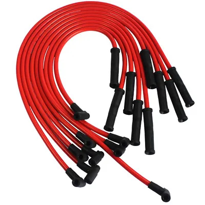 HEI Spark Plug Wires Set 90 To Straight For Chevy SBC BBC 350 383 400 454 V8 • $32.85