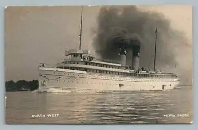 $49.99 • Buy North West Ferry ~ Northern Steamship Co RPPC Antique Lake Steamer PESHA Photo