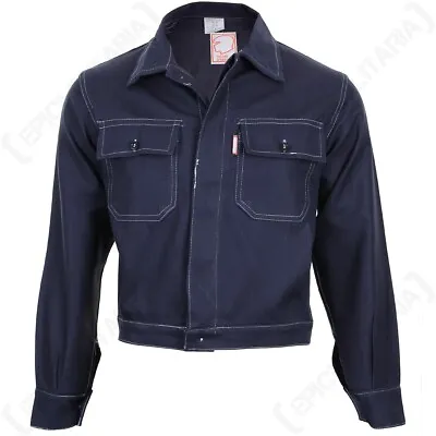 Original Italian Short Work Jacket - Blue With White Stitching- Genuine Surplus • $35.95