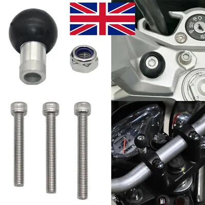 Handlebar Motorcycle Clamp Base W/ 1  Ball & M8 Screw For RAM-B-367U RAM Mounts • £4.99