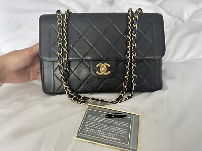 *AUTH RARE* Chanel Diana Double Chain Flap Bag 24k Gold Plated Lambskin 3 Series • $5888