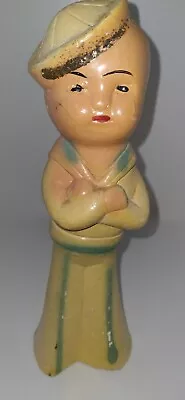 Vintage 8-1/2  Pastel Carnival Chalkware Chalk Sailor Boy Figurine  • $48