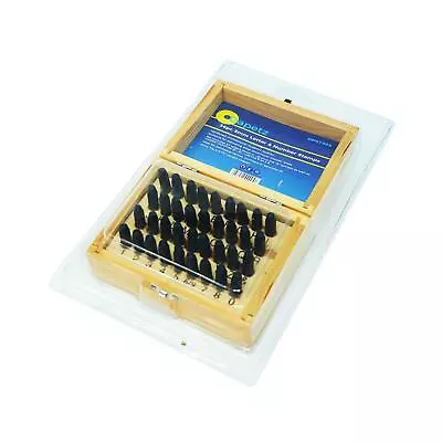 36pc Punches Set Numbers Alphabet Letters 3mm Stamps Metal Die Tool Kit • £15.59