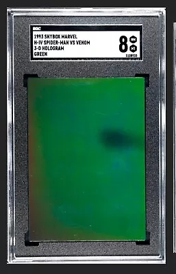 1993 SkyBox Marvel Universe Spider-Man Vs. Venom Hologram Green/Gold #H-IV • $200