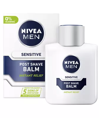 NIVEA MEN Instant Relief - Sensitive Post Shave Balm With 0% Alcohol 100ml • £5.45