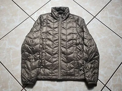 Marmot Jacket Mens Small Gray Goose Down 800 Fill Full Zip Puffer Coat • $24.95