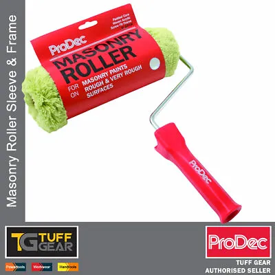 ProDec 9  Inch Masonry Roller Sleeve & Frame Brickwork Paint Roller Pebbledash • £8.95