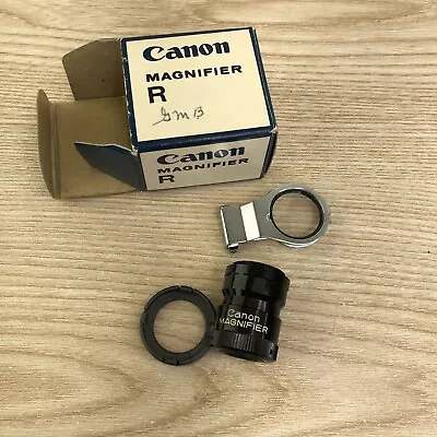 CANON MAGNIFIER R WITH  OVER EYEPIECE RING  ADAPTER R & CLIP-ON FOR F-1 F-1n • $49.99