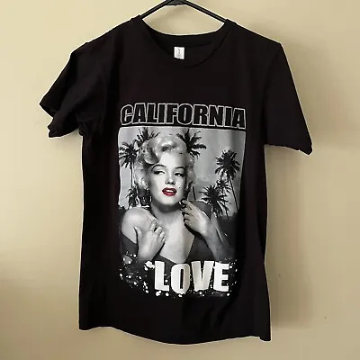 Marilyn Monroe Graphic Shirt Size Small Black Short Sleeve Cotton Men Women • $7.26