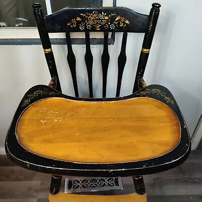 Vintage Wooden Baby High Chair • $179.99