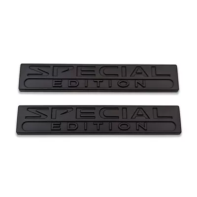 2x Black Metal Special Editon Logo Emblem Sport Bagde Racing Sticker Side Decal • $11.99