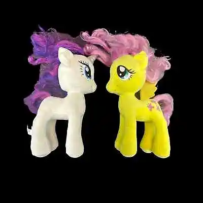 My Little Pony 12  Plush Set Of 2 Stuffed Ponies Fluttershy & Rarity Unicorn • $39.95