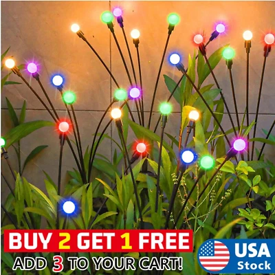 $12.95 • Buy RGB Solar Powered Firefly Swaying Light Garden Outdoor Lawn Landscape LED Lights