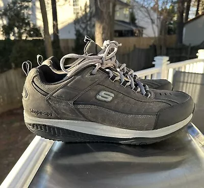 Sketchers Shape Ups Gray Char Athletic Walking Shoes Men’s Size 14 • $44.98