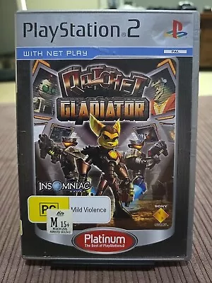 Ratchet Gladiator Sony PlayStation 2 PS2 COMPLETE With Manual Platinum 2006 PAL • $14.85
