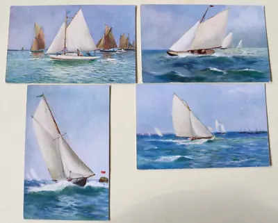 Kent Sailing Ships G.W. Faulkner 4 Postcards Swale Yacht Club • £5