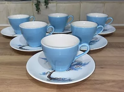 Vintage J&G Meakin Shangri-la  X 6 Cup & Saucer - Reg SOL 391413 • £25