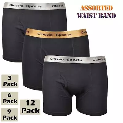 Mens Boxer Classic Sports Rib Shorts Underwear Underpants Trunks 3-12 Pack S-2XL • £20.99