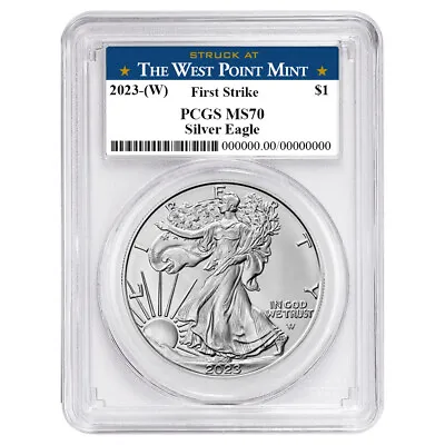 2023 (W) $1 American Silver Eagle PCGS MS70 FS West Point Label • $56.91
