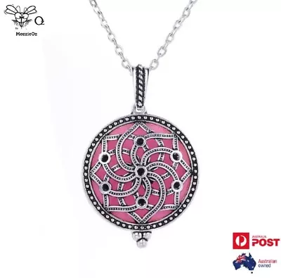 Flower Locket Necklace Aromatherapy Essential Oils Diffuser + 2 Pads • $16.90