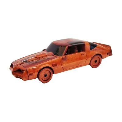 Pontiac Firebird Trans Am 1:18 Scale Model Handmade Wooden Car. L26cm W10cm H8cm • £87.11