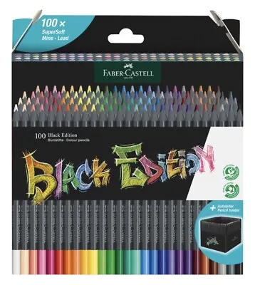 Faber-Castell Black Edition Supersoft Coloured Pencils Wallet 100 US SELLER • $99.99