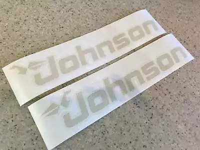 Johnson Vintage Outboard Decals TAN 12   2-PAK FREE SHIP + FREE Fish Decal! • $12