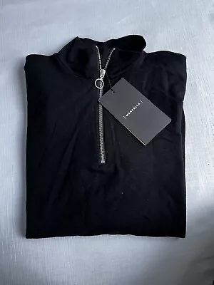 NWT Marcella Adelaide Lightweight Sweatshirt Black Size XL Mock Neck 1/4 Zip • $39.97