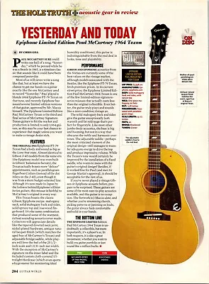 Epiphone Limited Edition Paul McCarney 1964 Texan Original Print Ad • $8.55