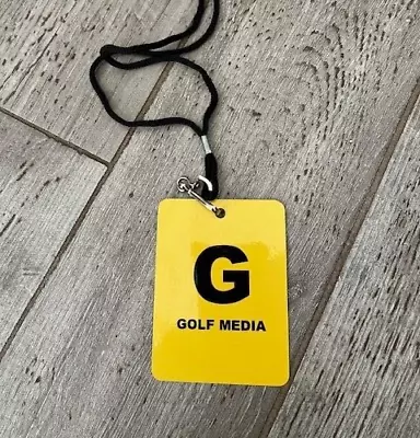 GolfWang Yellow Golf Media Press Pass Lanyard • $9.99