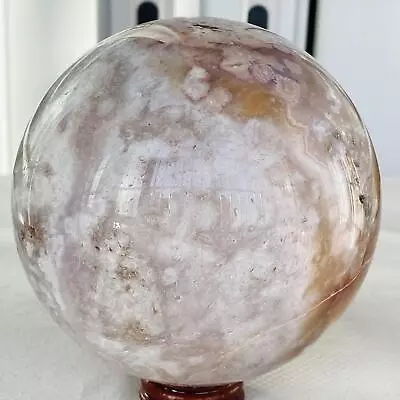 1960g Natural Cherry Blossom Agate Sphere Quartz Crystal Ball Healing • $4.25