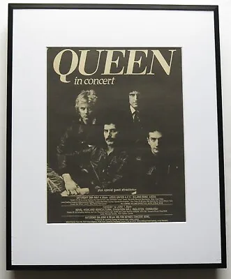 Queen In Concert Original 1982 Ad Poster Framed 42x52cm FREE SHIPPING • $109.01