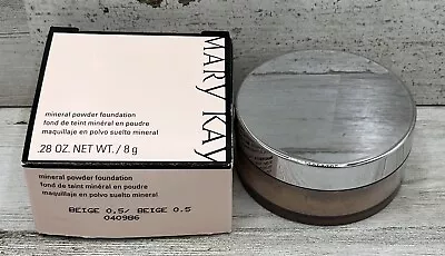 Mary Kay Beige 0.5 Mineral Powder Foundation .28 Oz/8g NIB In Box 040986 • $36.99