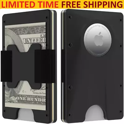 Mens Wallet For Airtag W/RFID Blocking Trackable Aluminum Wallet Slim Minimalist • $19.95