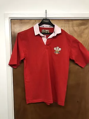 Wales Rugby Shirt Large Cotton Traders Ich Dien Short Sleeve • £15