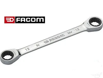 Facom 64 Serie 1/4 X 5/16  AF Low Profile Double End Ratchet Ring Spanner Wrench • £24.85